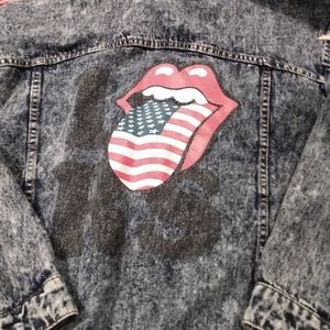 Brand new Rolling Stones oversized denim jacket